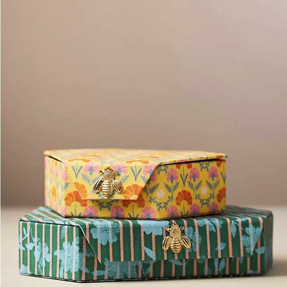 Anthropologie Annie Floral Jewelry Box